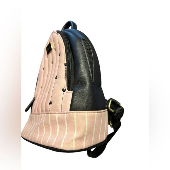 Betsey Johnson "LUV Betsey" Chic Pink and Black mini Backpack - Picture 2 of 9